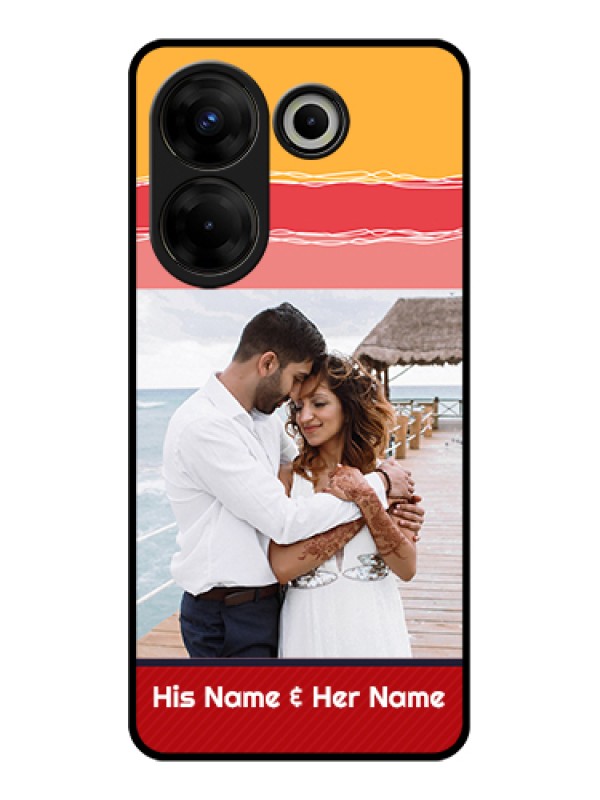 Custom Tecno Camon 20 Pro Custom Glass Phone Case - Colorful Case Design