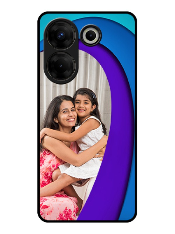 Custom Tecno Camon 20 Pro Custom Glass Phone Case - Simple Pattern Design