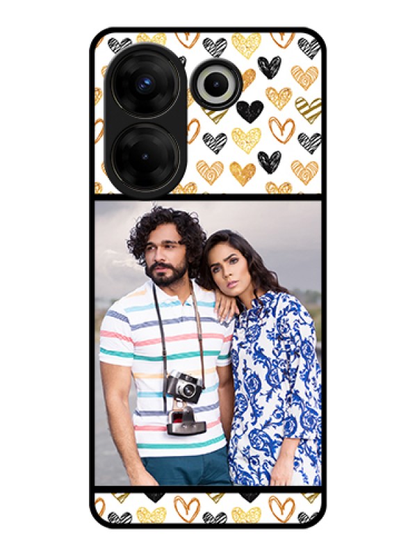 Custom Tecno Camon 20 Pro Custom Glass Phone Case - Love Symbol Design
