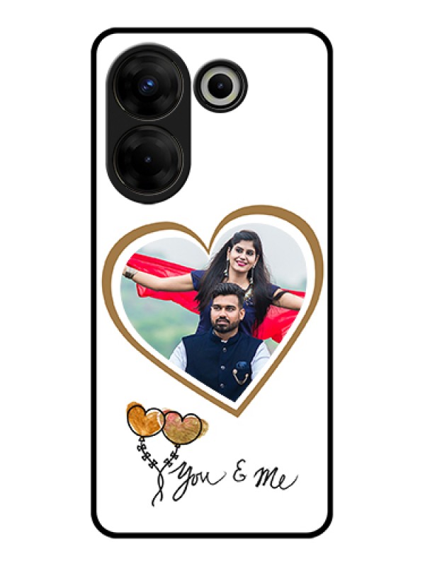 Custom Tecno Camon 20 Pro Custom Glass Phone Case - You & Me Design