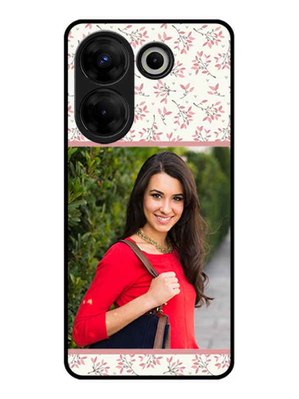 Custom Tecno Camon 20 Pro Custom Glass Phone Case - Stunning Floral Design
