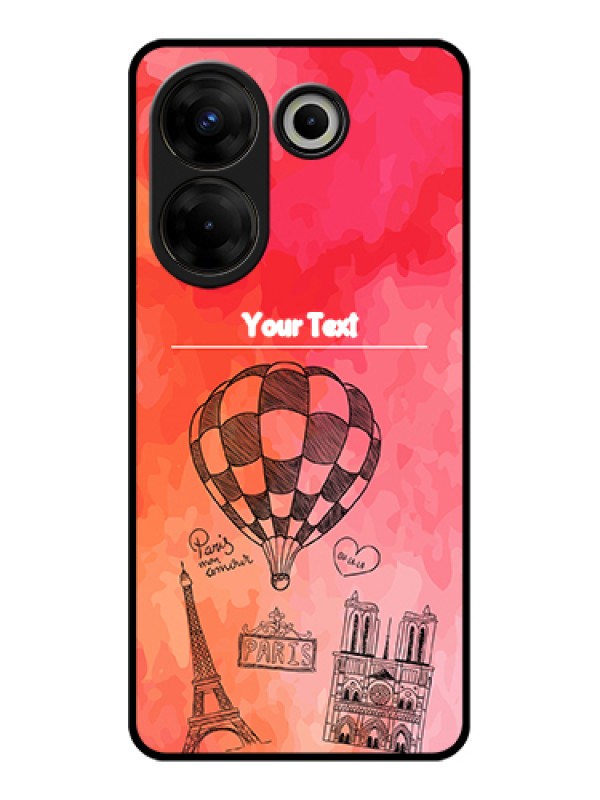 Custom Tecno Camon 20 Pro Custom Glass Phone Case - Paris Theme Design