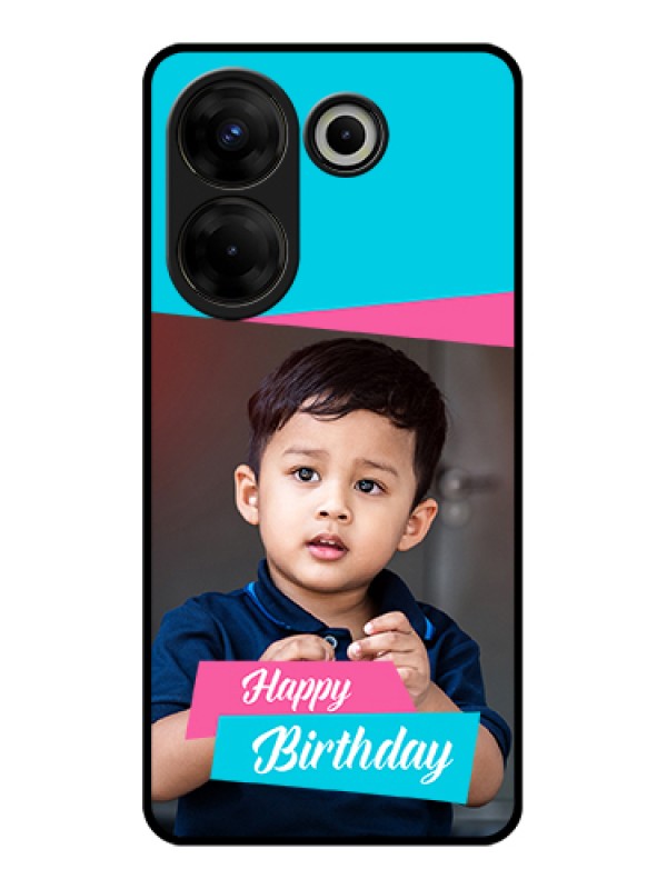 Custom Tecno Camon 20 Pro Custom Glass Phone Case - Image Holder With 2 Color Design