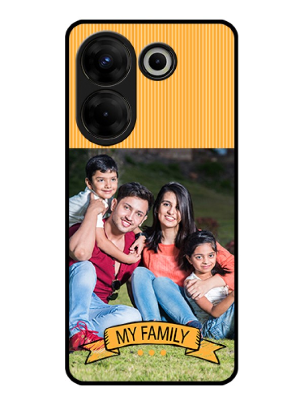 Custom Tecno Camon 20 Pro Custom Glass Phone Case - My Family Design