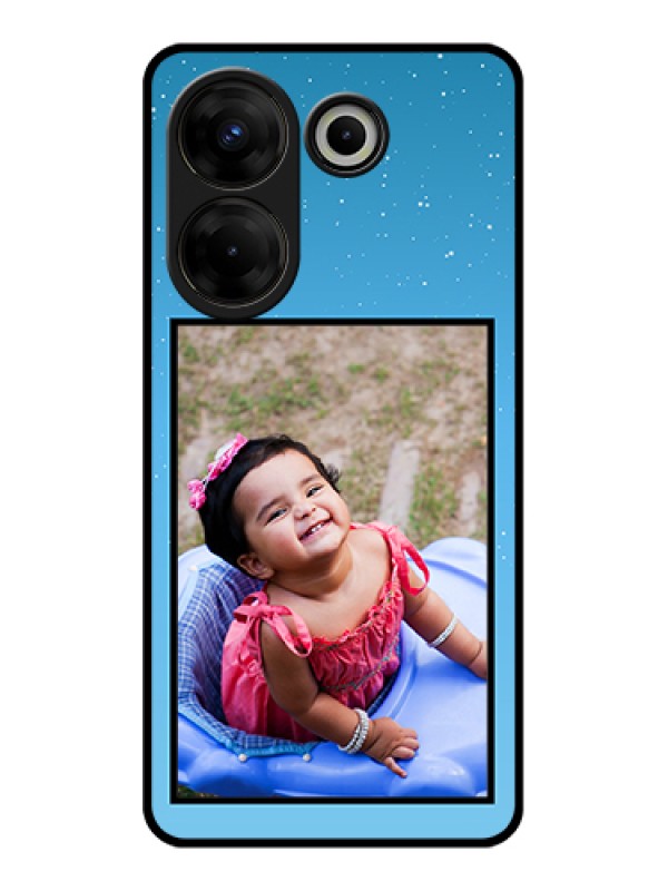 Custom Tecno Camon 20 Pro Custom Glass Phone Case - Wave Pattern Colorful Design