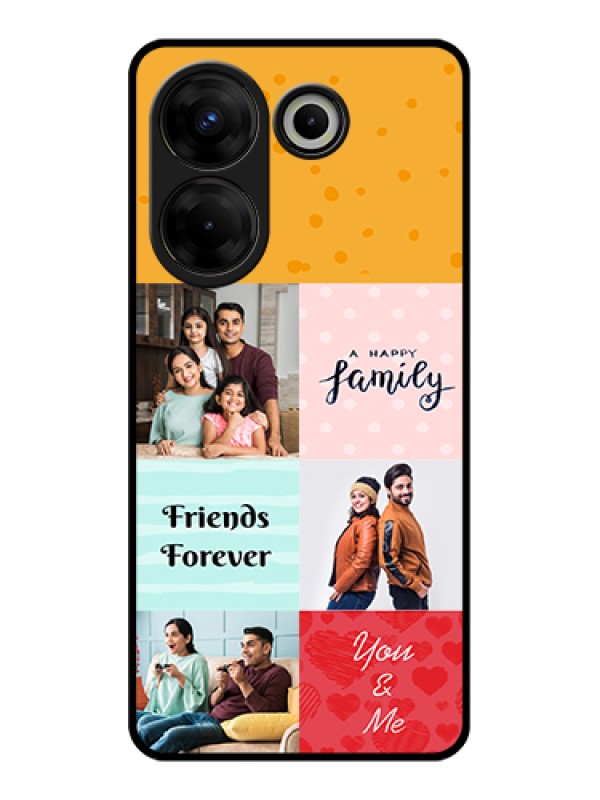 Custom Tecno Camon 20 Pro Custom Glass Phone Case - Images With Quotes Design