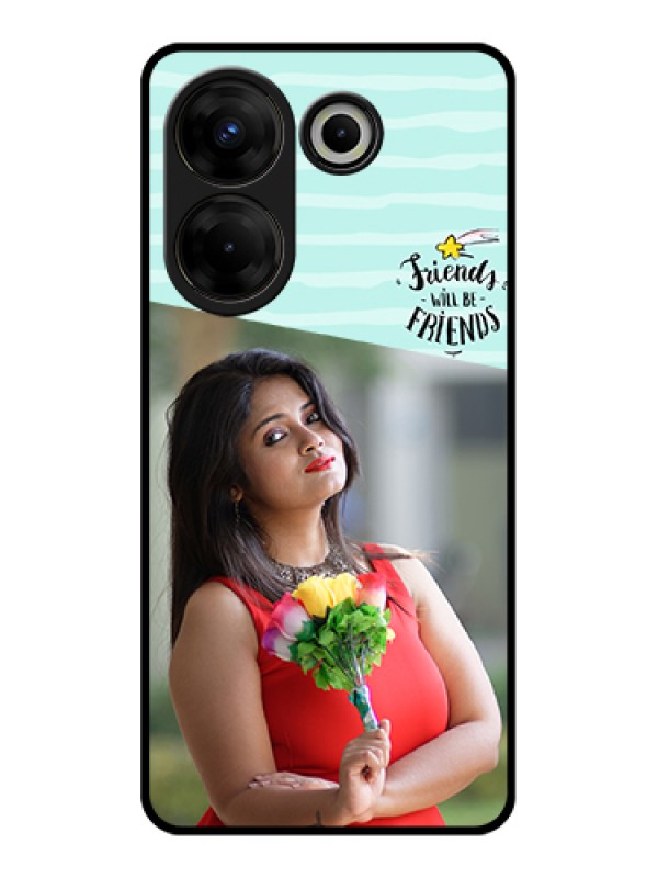 Custom Tecno Camon 20 Pro Custom Glass Phone Case - Friends Picture Icon Design