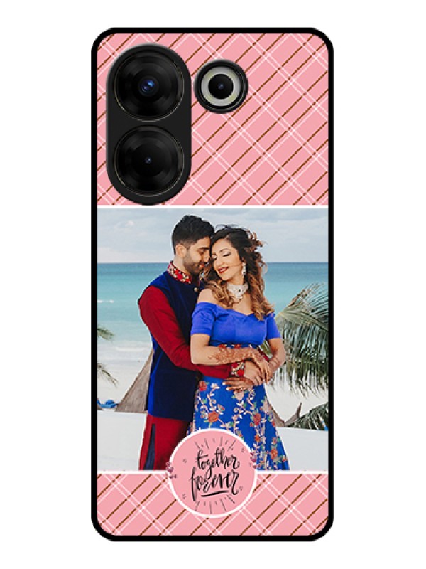 Custom Tecno Camon 20 Pro Custom Glass Phone Case - Together Forever Design