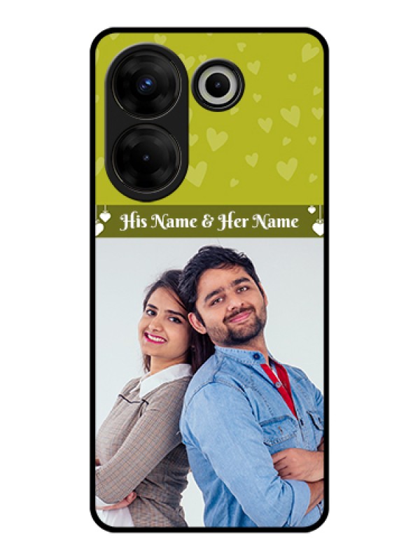 Custom Tecno Camon 20 Pro Custom Glass Phone Case - You & Me Heart Design