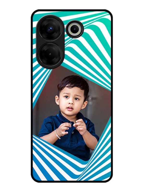 Custom Tecno Camon 20 Pro Custom Glass Phone Case - Abstract Spiral Design