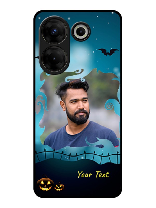 Custom Tecno Camon 20 Pro Custom Glass Phone Case - Halloween Frame Design