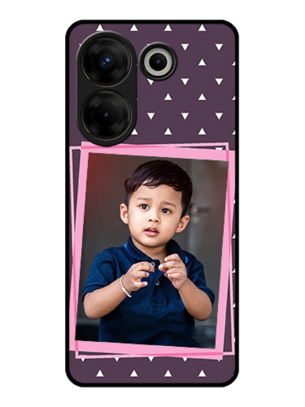 Custom Tecno Camon 20 Pro Custom Glass Phone Case - Triangle Pattern Dotted Design