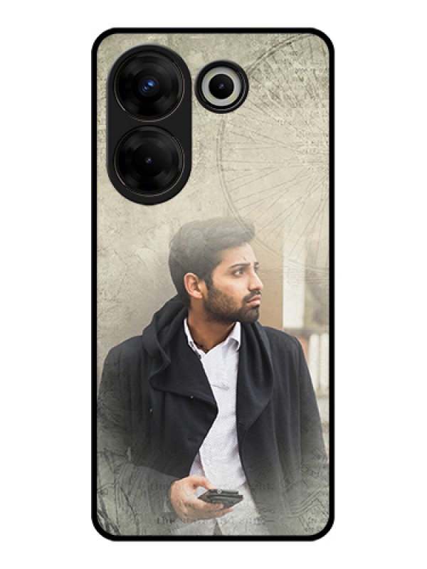 Custom Tecno Camon 20 Pro Custom Glass Phone Case - With Vintage Design