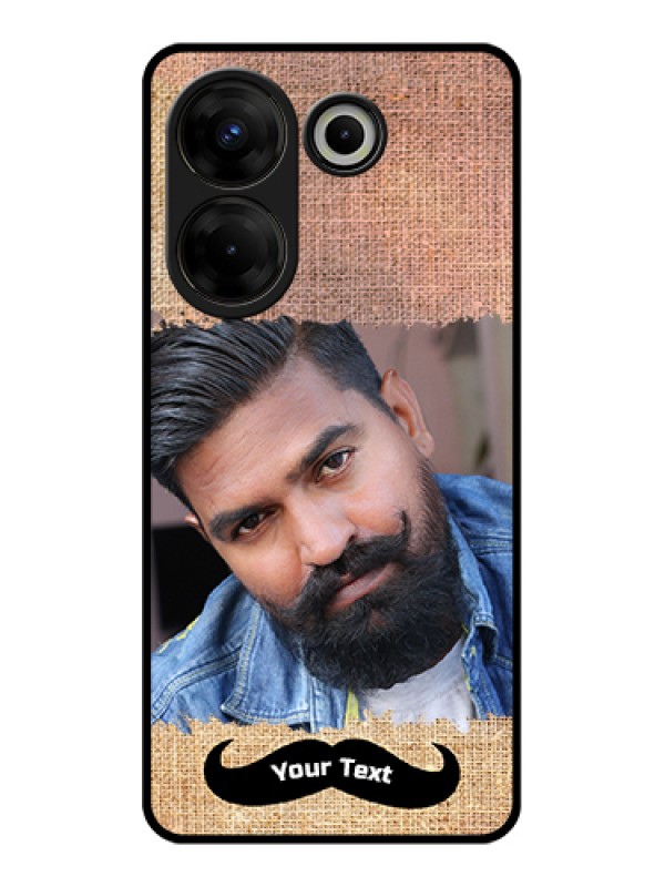 Custom Tecno Camon 20 Pro Custom Glass Phone Case - With Texture Design