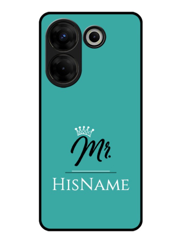 Custom Tecno Camon 20 Pro Custom Glass Phone Case - Mr With Name Design