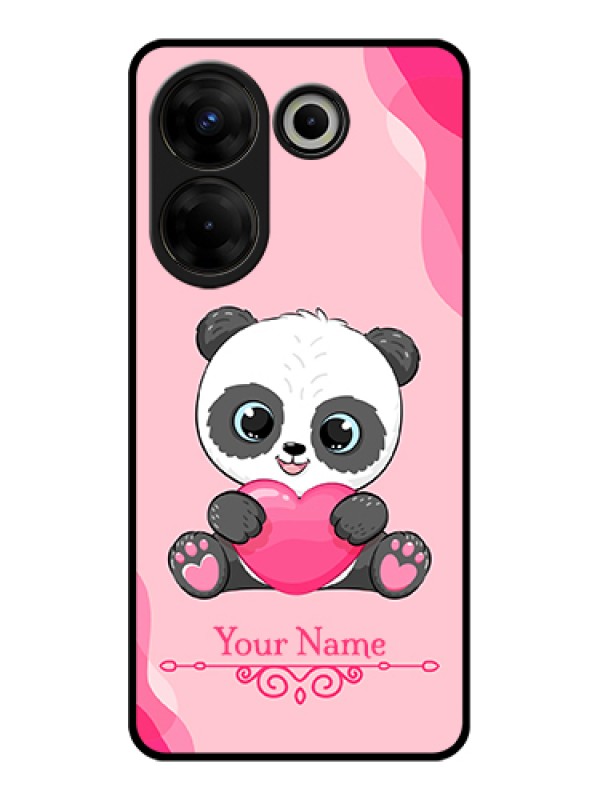Custom Tecno Camon 20 Pro Custom Glass Phone Case - Cute Panda Design