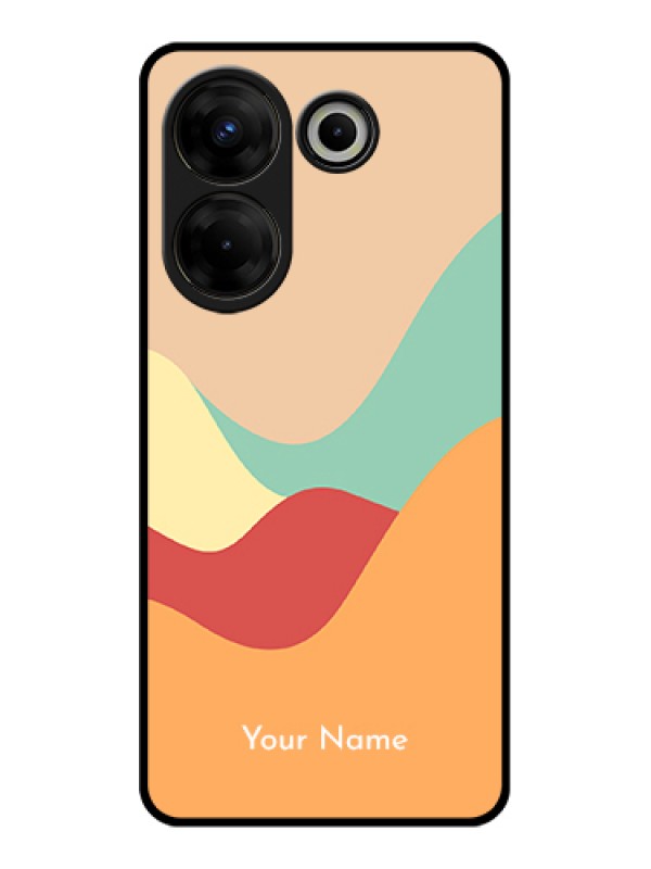 Custom Tecno Camon 20 Pro Custom Glass Phone Case - Ocean Waves Multi - Colour Design