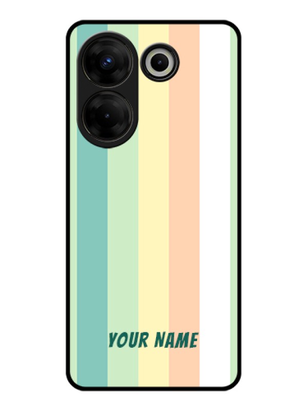 Custom Tecno Camon 20 Pro Custom Glass Phone Case - Multi - Colour Stripes Design