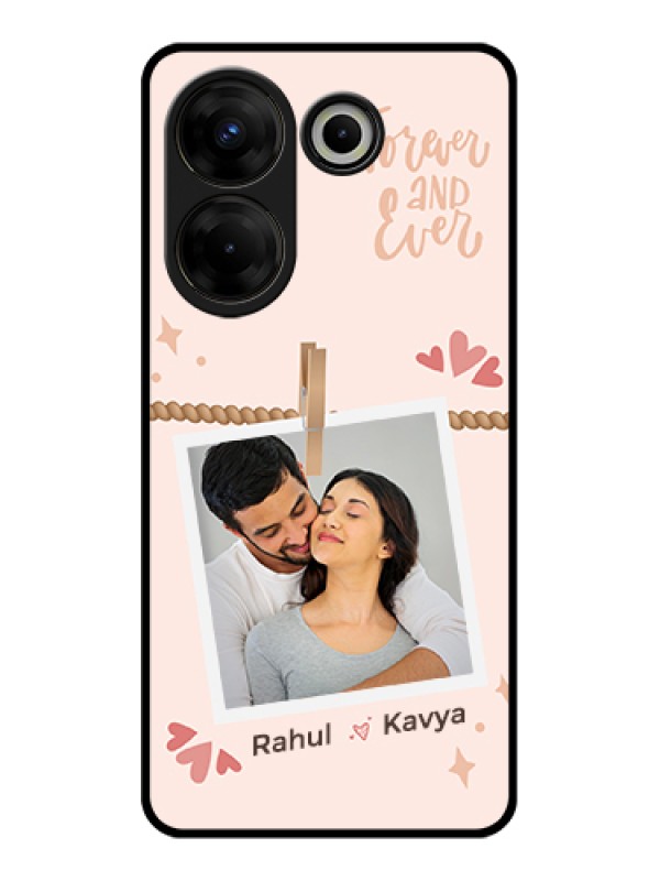 Custom Tecno Camon 20 Pro Custom Glass Phone Case - Forever And Ever Love Design