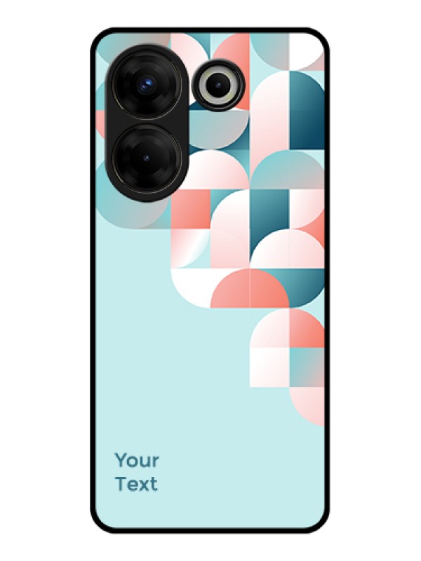 Custom Tecno Camon 20 Pro Custom Glass Phone Case - Stylish Semi - Circle Pattern Design