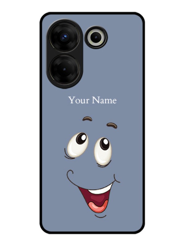 Custom Tecno Camon 20 Pro Custom Glass Phone Case - Laughing Cartoon Face Design