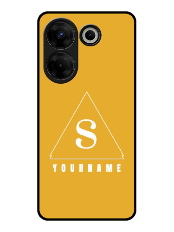Custom Tecno Camon 20 Pro Custom Glass Phone Case - Simple Triangle Design