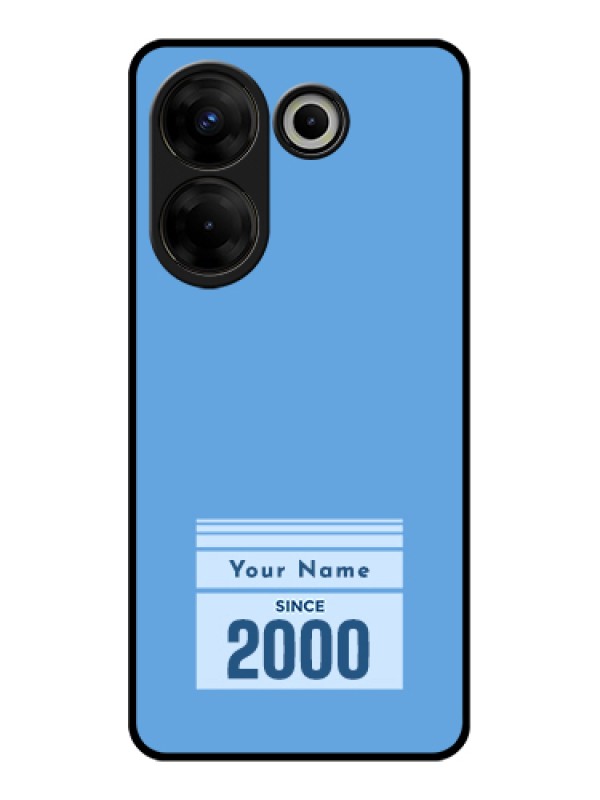 Custom Tecno Camon 20 Pro Custom Glass Phone Case - Custom Year Of Birth Design