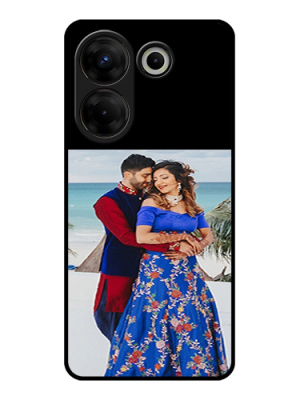 Custom Tecno Camon 20 Pro Custom Glass Phone Case - Upload Full Picture With Custom Color Design