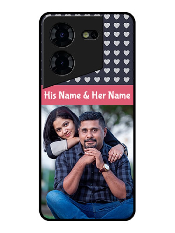 Custom Tecno Pova 5 Pro 5G Custom Glass Phone Case - Love Symbols Design