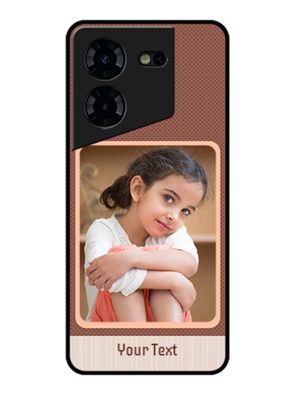 Custom Tecno Pova 5 Pro 5G Custom Glass Phone Case - Simple Pic Upload Design