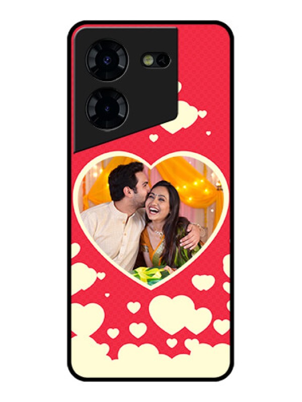 Custom Tecno Pova 5 Pro 5G Custom Glass Phone Case - Love Symbols Phone Cover Design