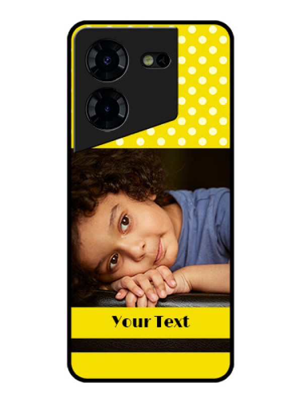 Custom Tecno Pova 5 Pro 5G Custom Glass Phone Case - Bright Yellow Case Design