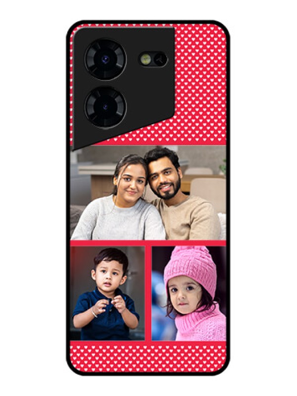 Custom Tecno Pova 5 Pro 5G Custom Glass Phone Case - Bulk Photo Upload Design