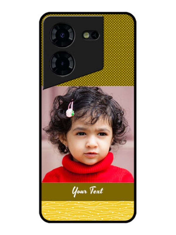 Custom Tecno Pova 5 Pro 5G Custom Glass Phone Case - Simple Green Color Design