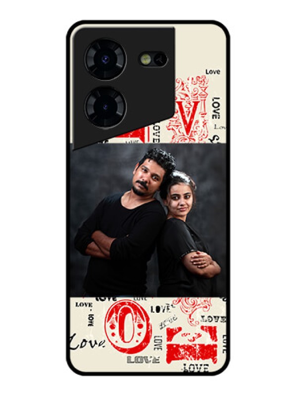 Custom Tecno Pova 5 Pro 5G Custom Glass Phone Case - Trendy Love Design Case