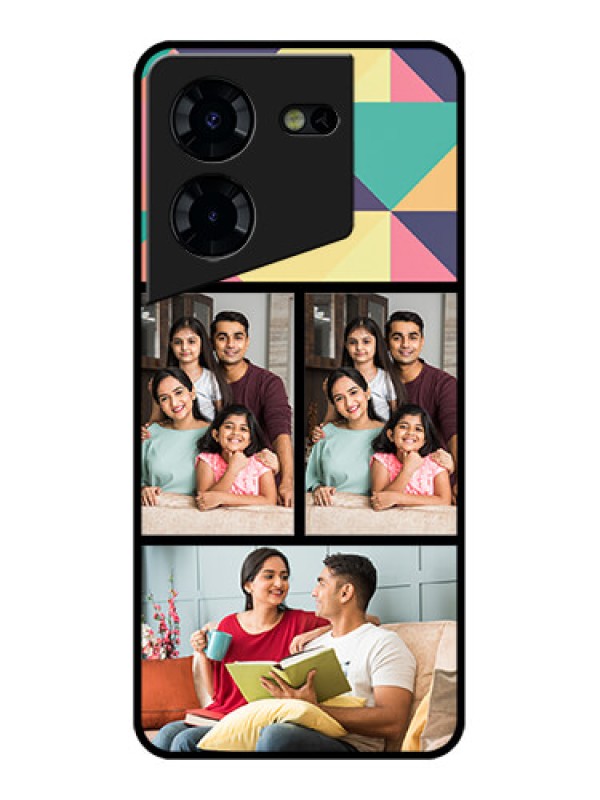 Custom Tecno Pova 5 Pro 5G Custom Glass Phone Case - Bulk Pic Upload Design