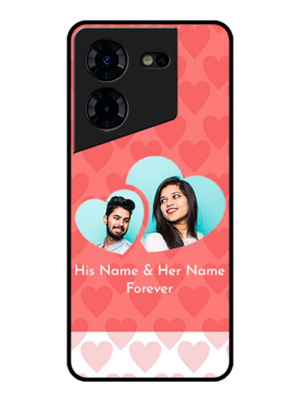 Custom Tecno Pova 5 Pro 5G Custom Glass Phone Case - Couple Pic Upload Design