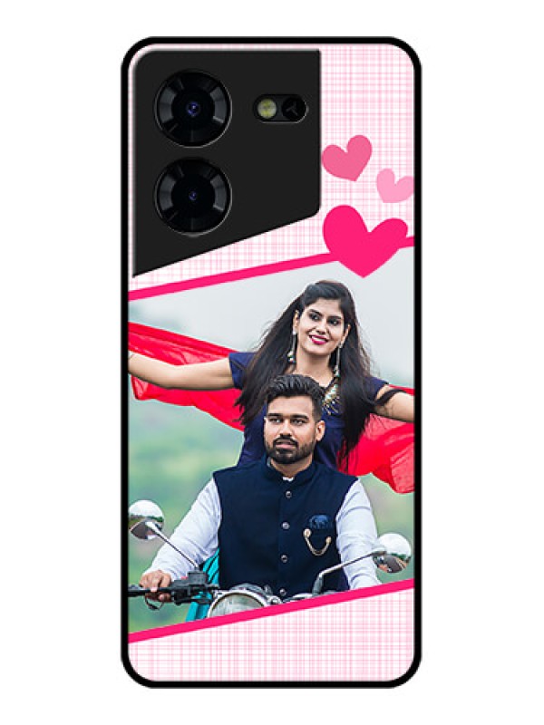 Custom Tecno Pova 5 Pro 5G Custom Glass Phone Case - Love Shape Heart Design