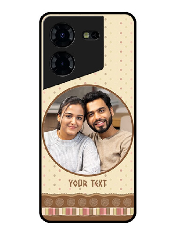 Custom Tecno Pova 5 Pro 5G Custom Glass Phone Case - Brown Dotted Mobile Case Design