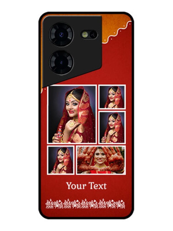 Custom Tecno Pova 5 Pro 5G Custom Glass Phone Case - Wedding Pic Upload Design
