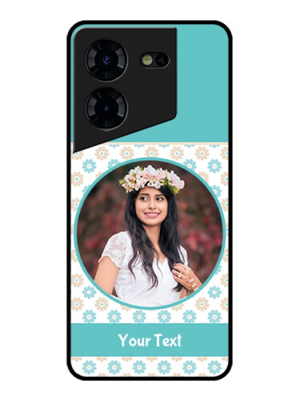 Custom Tecno Pova 5 Pro 5G Custom Glass Phone Case - Beautiful Flowers Design