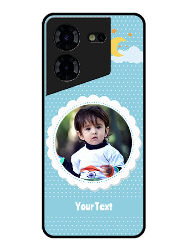 Custom Tecno Pova 5 Pro 5G Custom Glass Phone Case - Violet Pattern Design