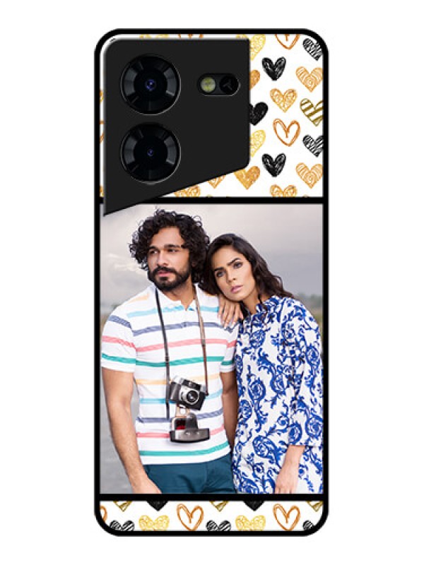 Custom Tecno Pova 5 Pro 5G Custom Glass Phone Case - Love Symbol Design