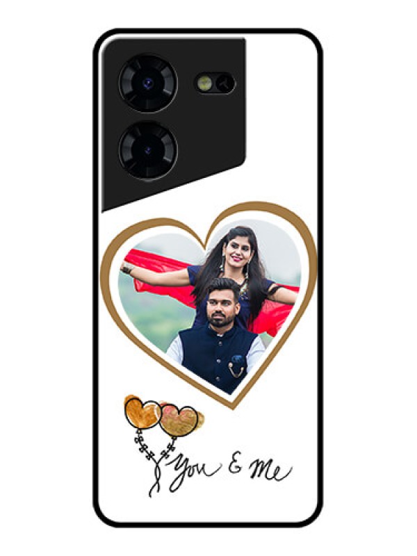 Custom Tecno Pova 5 Pro 5G Custom Glass Phone Case - You & Me Design