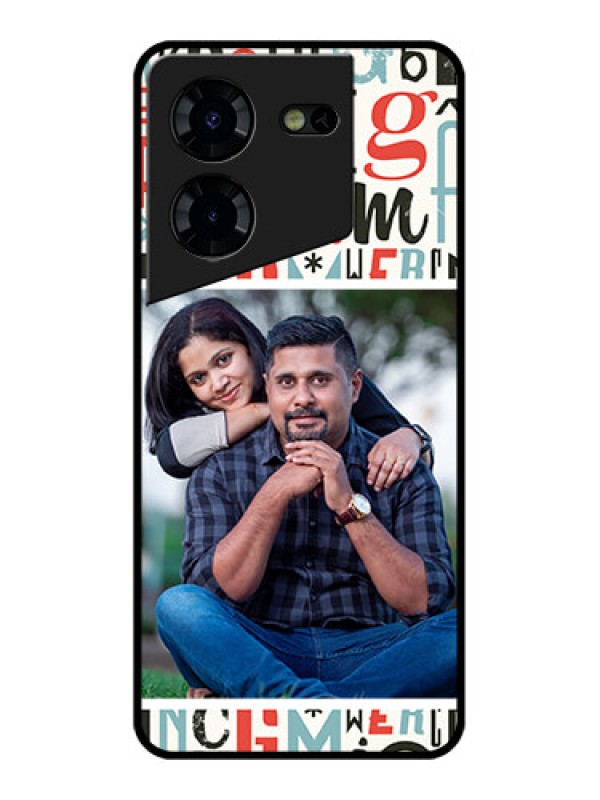 Custom Tecno Pova 5 Pro 5G Custom Glass Phone Case - Alphabet Design