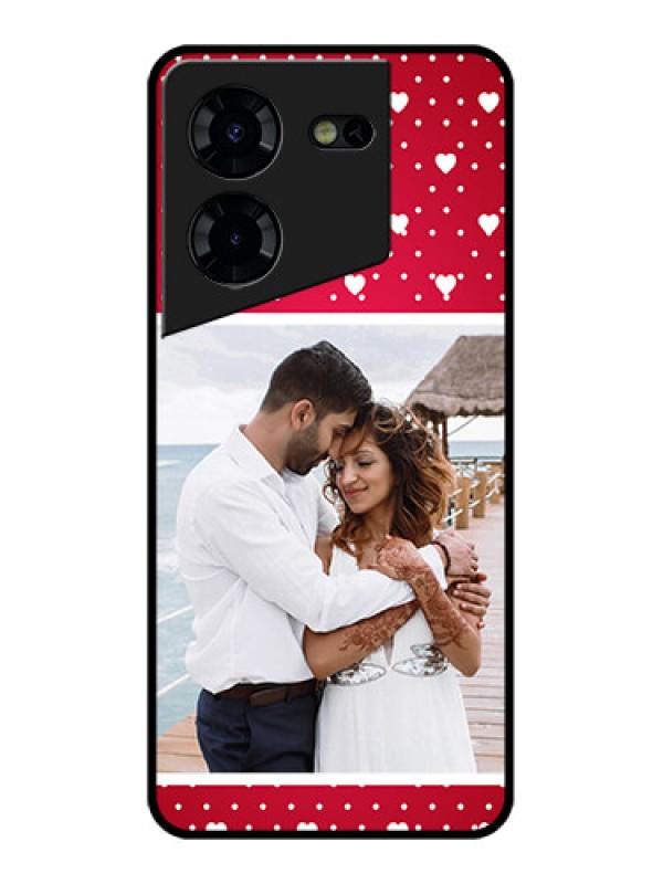 Custom Tecno Pova 5 Pro 5G Custom Glass Phone Case - Hearts Mobile Case Design