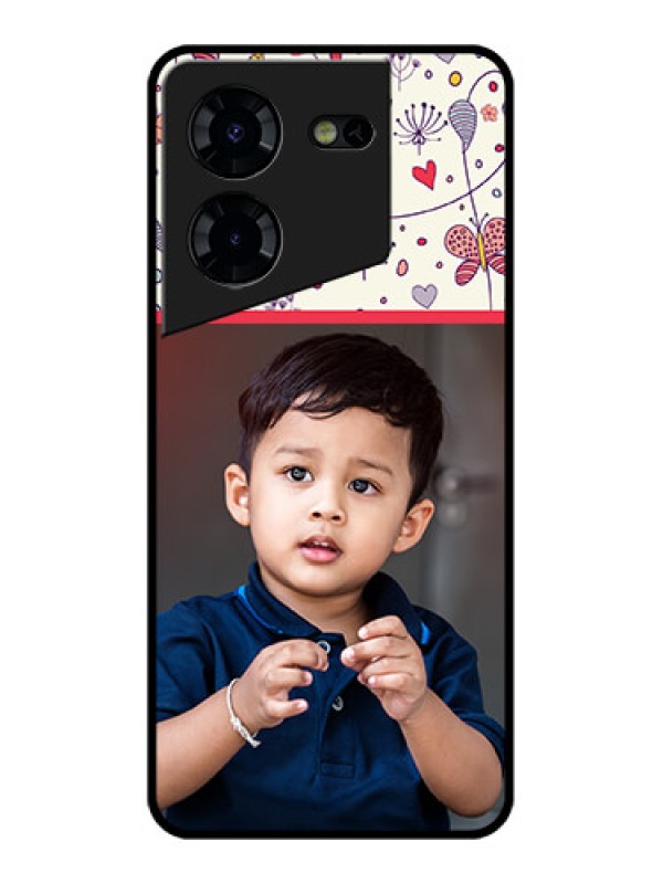Custom Tecno Pova 5 Pro 5G Custom Glass Phone Case - Premium Floral Design