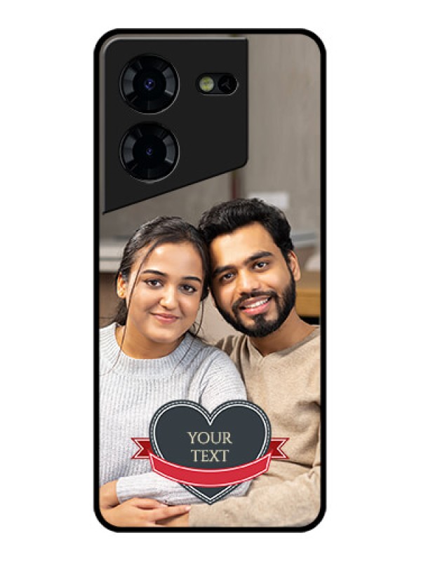 Custom Tecno Pova 5 Pro 5G Custom Glass Phone Case - Just Married Couple Design