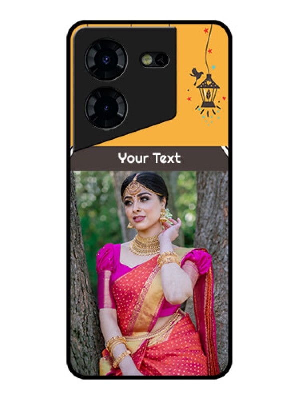 Custom Tecno Pova 5 Pro 5G Custom Glass Phone Case - With Family Picture And Icons