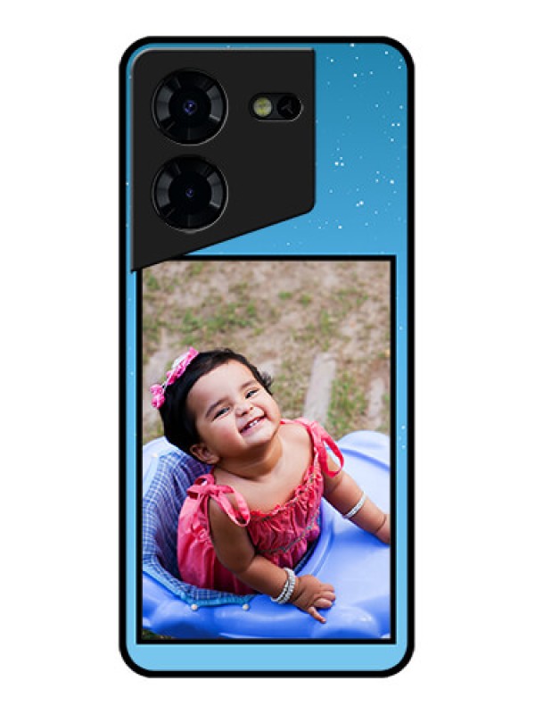 Custom Tecno Pova 5 Pro 5G Custom Glass Phone Case - Wave Pattern Colorful Design